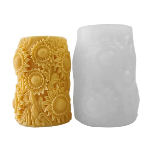Ldabrye Einzigartige Silikon-Blumensäulen-Form, flexible Silikon-Säulenform mit Blumen-Designs für Seife und Kerze Ldabrye Einzigartige Silikon-Blumensäulen-Form, flexible Silikon-Säulenform mit Blumen-Designs für Seife und Kerze von Ldabrye