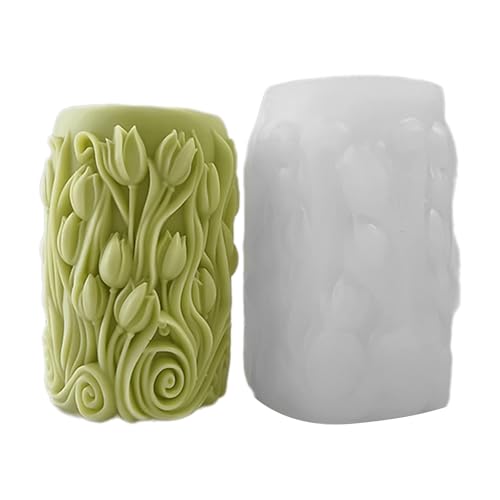 Ldabrye Einzigartige Silikon-Blumensäulen-Form, flexible Silikon-Säulenform mit Blumen-Designs für Seife und Kerze Ldabrye Einzigartige Silikon-Blumensäulen-Form, flexible Silikon-Säulenform mit Blumen-Designs für Seife und Kerze von Ldabrye