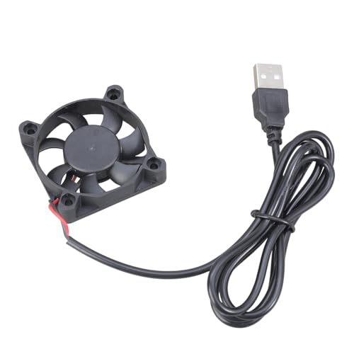 Ldabrye Elektronischer USB-Ventilator, 50 x 50 x 10 mm, 5 V, geräuscharm, bürstenloser Computer-Ventilator, Heimbüro, Netzwerkgeräte von Ldabrye