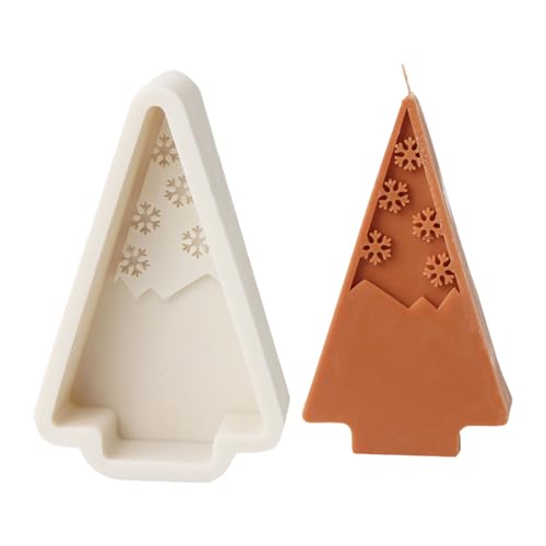 Ldabrye Flexible Silikonform, Schneeflocken, Weihnachtsbaum, Kerzen, Duft, Aromatherapie, handgefertigte Form von Ldabrye