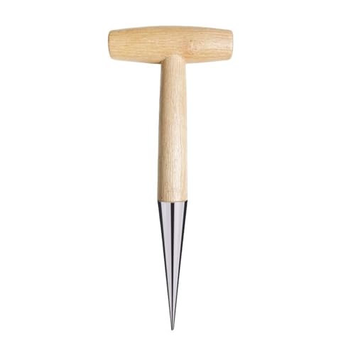 Ldabrye Hand Dibber Edelstahl Saat Pflanzer Werkzeug Mit Holzgriff Gartendibber Zum Aussaat Der Transplantation Von Pflanzenanlagen Dibber Für Die Gartenarbeit von Ldabrye