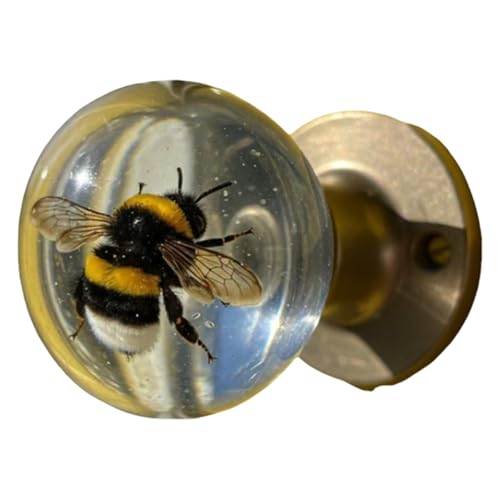 Ldabrye Handgefertigter Retro-Türknauf aus Kunstharz, Kristalle, klare Blumen, dekorative Hardware für Schlafzimmer, Natur, inspirieren, Hausrenovierung, Kristalle, Türknauf von Ldabrye