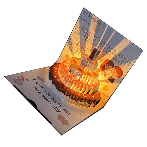 Ldabrye Happy Birthday Card Musical Light And Sound Grußkarten Mit Umschlag Für Frauen Männer Kinder Zum Geburtstag Für Großmutter von Ldabrye