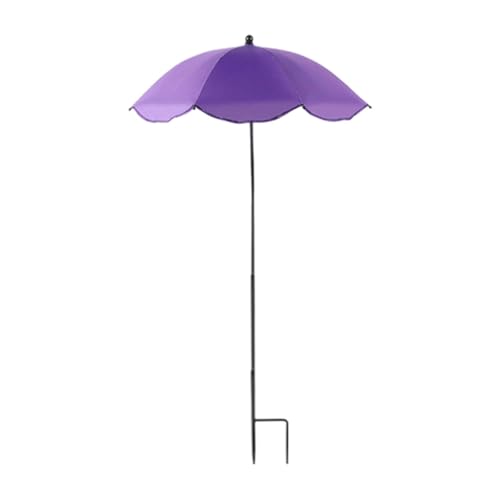 Ldabrye Pflanzenschirm, einfache Installation, Mehrzweck-Dekoration, leicht, Pflanzenschirm-Abdeckung für Garten, Topf, Metall, Bodeneinlage, Sonnenschutz von Ldabrye
