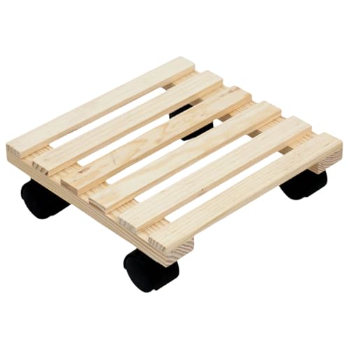 Ldabrye Rollender Pflanzgefäßständer aus Holz, Topfpflanzenständer, Blumentöpfe, Rolltablett mit Pflanzwagen für drinnen und draußen Ldabrye Rollender Pflanzgefäßständer aus Holz, Topfpflanzenständer, Blumentöpfe, Rolltablett mit Pflanzwagen für drinnen und draußen von Ldabrye
