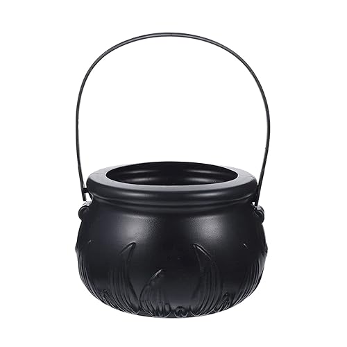 Ldabrye Süßigkeitenkessel, Halloween-Eimer, Hexenkorb, Leckerli, schwarze Schüssel, Wasserkocher, Trick-Kürbishalter oder Goodie Ldabrye Süßigkeitenkessel, Halloween-Eimer, Hexenkorb, Leckerli, schwarze Schüssel, Wasserkocher, Trick-Kürbishalter oder Goodie von Ldabrye