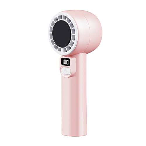 Ldabrye Tragbarer Handventilator, 199 Geschwindigkeiten, kleiner Kühltisch, leise mit Digitalanzeige, USB-wiederaufladbarer Tisch, tragbar mit Digitalanzeige von Ldabrye