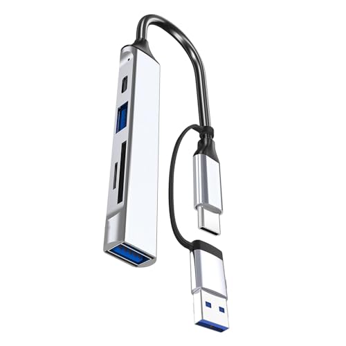 Ldabrye USB-C-Verlängerungskabel, USB-Splitter, USB-C/USB-Stecker auf 1 x USB 2.0, 1 x USB 3.0, 1 x USB-C-Kartenleser, USB-Splitterkabel für Telefon Ldabrye USB-C-Verlängerungskabel, USB-Splitter, USB-C/USB-Stecker auf 1 x USB 2.0, 1 x USB 3.0, 1 x USB-C-Kartenleser, USB-Splitterkabel für Telefon von Ldabrye