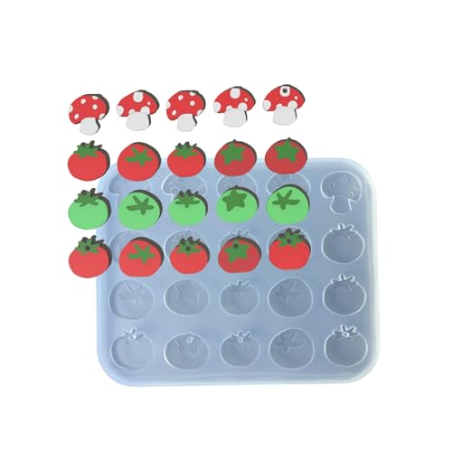 Leicht zu reinigende Silikonform für kleine Pilze und Tomaten, Zubehör, Schmuckzubehör für Handwerker von Ldabrye