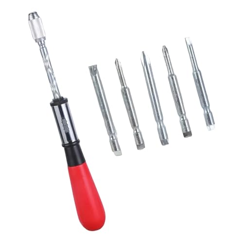 Multifunktionale Ratschenschraubendreher Halbautomatische Spiralen Schraubtreiber Hand Pressen Rotierende Spiralen Schraube Dauerhafter Multi Bit Schraubendreher von Ldabrye
