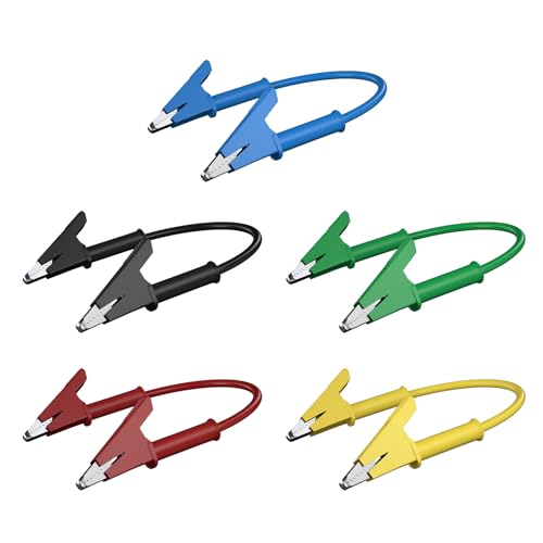 Packung Von 5 Hochleistungs Alligatoren Clip Test Leads 1meter Flexible Draht Doppel Alligatoren Für Elektrische Tests Krokodile Clip Für Schaltkreise Packung Von 5 Hochleistungs Alligatoren Clip Test Leads 1meter Flexible Draht Doppel Alligatoren Für Elektrische Tests Krokodile Clip Für Schaltkreise von Ldabrye