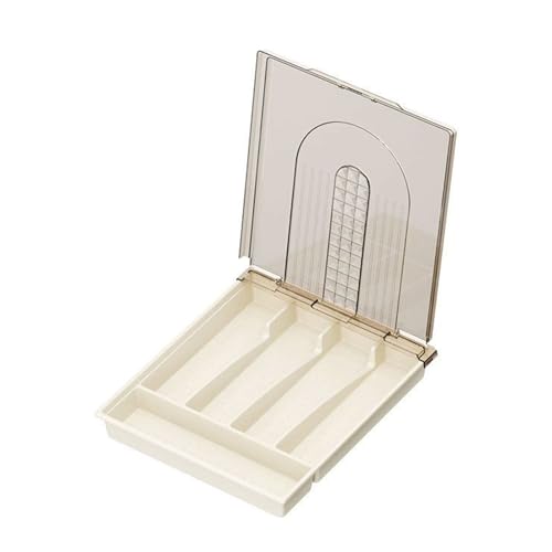 Praktischer Besteck Chopsticks Box Mit Abdeckung Leicht Zu Reinigend Staubdichtes Drainage Rack Für Küchenutensilien von Ldabrye