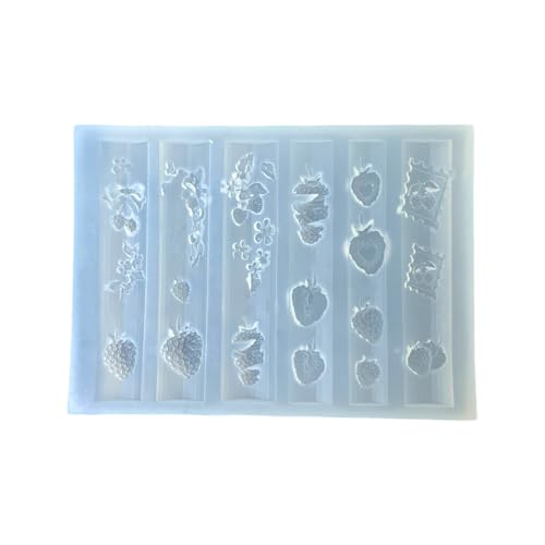 Professionelles Nagelkunst-Silikonform-Set mit Erdbeerformen, professionelles Nagelkunstzubehör für kreative Designs, Tropfharz-Formen von Ldabrye