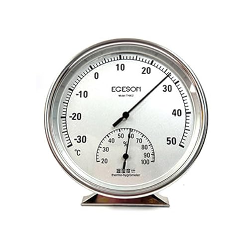 Stahlmetallthermometer & Hygrometer Temperaturmessgeräte Präzision Für Sauna Room Homes Patios Gartengarten Sauna Raum Thermometer von Ldabrye
