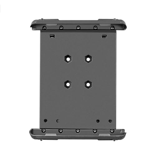 Universals Motorrad Datenklemmen Halterung kompatibel 17,8 cm 20,3 cm Tablets Edelstahl Feder Gabelstapler Verwendung Verstellbarer Kopf Tablettenklemme von Ldabrye