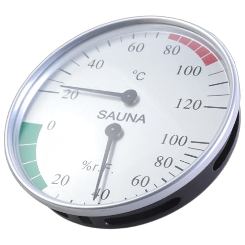 Wandmontierte Temperaturfeuchtigkeitsmessung Messgerät Clear Skala Dampfbad Thermometer Hygrometer Messgerät Für Sauna Raumumgebungs von Ldabrye