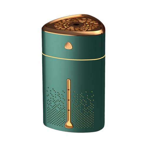 1000 ml Nebelbefeuchter Diffusor mit bunten Nacht hell ruhiger kühler Luftbefeuchter Desktop USB Powered Luftbefeuchter für Heimreisewagen Büro Schlafzimmer Weißgrün ab 1000 ml (Grün) von Ldafava