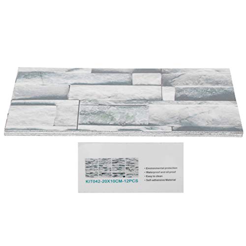 12pcs PVC Fliesenaufkleber wasserdichtes Selbstkleber Badezimmer Küche Wohnzimmer Boden Aufkleber Hellfarbene feuchtigkeitsbeständige haltbare einfache Installation Abnehmbares (Kit042) von Ldafava