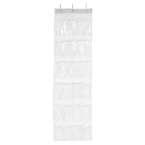 24 Taschen hängende Aufbewahrungstaschen Transparente Schuhe Organizer Rack Toolless Mounger Superspeicher Große Kapazität für Kleiderschrankschrank nicht gewebtes Stoff PVC Weiß 24 Taschen hängende Aufbewahrungstaschen Transparente Schuhe Organizer Rack Toolless Mounger Superspeicher Große Kapazität für Kleiderschrankschrank nicht gewebtes Stoff PVC Weiß von Ldafava