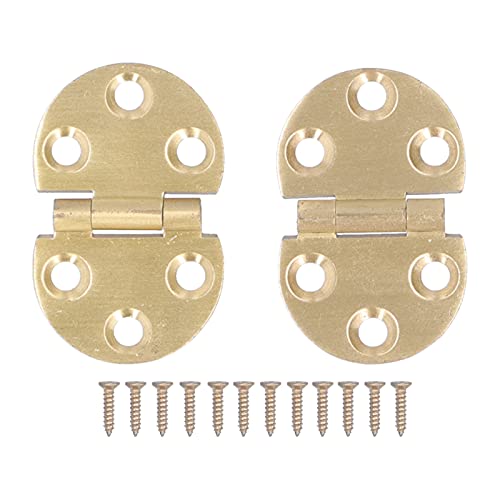 2Set 180 Grad Kupferscharnier mit Schrauben Mini -Klappenscharnier für faltbare Tabelle 47x30 mm von Ldafava