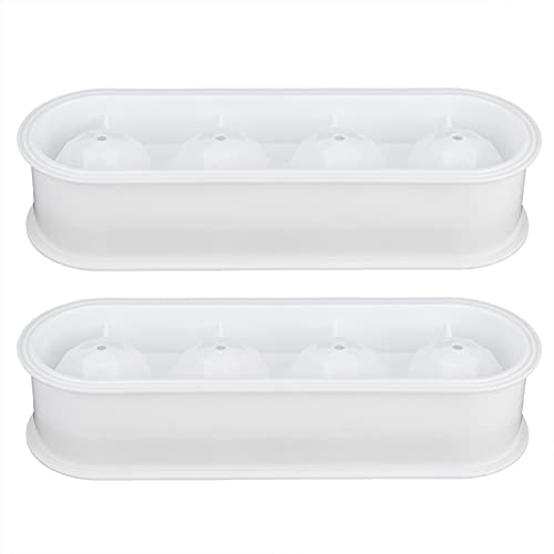 2pcs 4 Gitter Food Grade Ice Cubes formen Whisky -Eisball -Schimmelpilze für die Heimstange von Ldafava