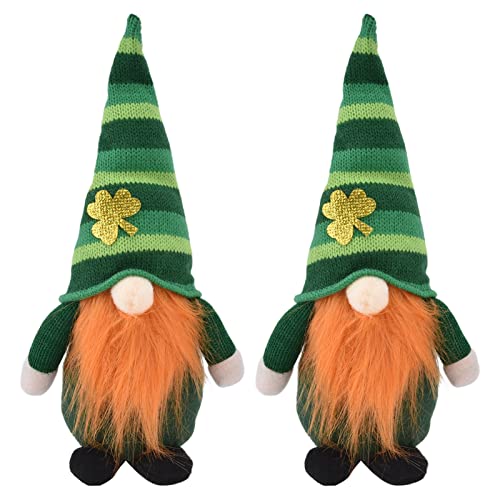 2pcs Gnomes plüsch viel Glück Irish St. Patricks Tag Grüne Stoff Gnom Ornament für Home Party ation (Herren Green Leaf Festival Puppe) von Ldafava