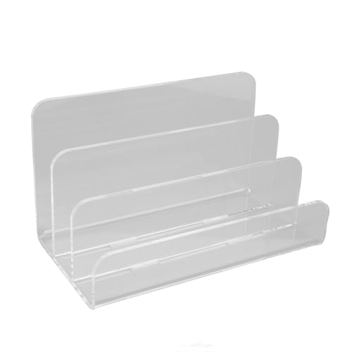 3 Abteilungen Mail -Organisator Brief Inhaber Vertikaler Dateihalter transparenter Acryl -Büroschule liefert Raumsparende Design Moderner stilvoller Schreibtisch Organizer von Ldafava