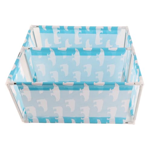 3 -stufige nicht gewebte Stoffschuh Rack Robus Stehbarer Schuhspeicher Organizer Regal für Home Office Space DIY Schuhe Display mit Stahlrahmen Easy Montage 46 x 25,5 x 37,5 cm (Blauer Eisbär) von Ldafava