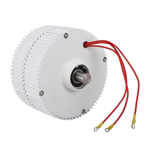 48 V Doppelwelle 3 Phase Permanent Magnet Synchronen Wechselstromgenerator Hocheffizienz Doppelwellenausgang Elektromotor für Windkraftanlagen Aluminiumlegierung Kohlenstoffstahl (400W) von Ldafava