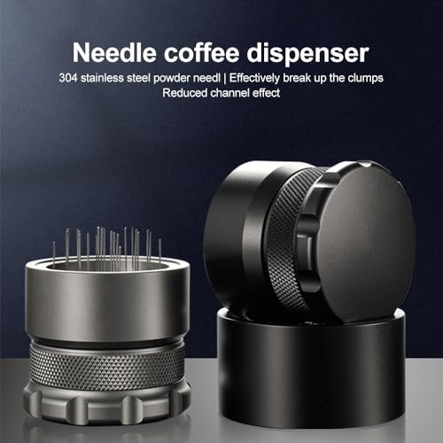 58 mm einstellbares WDT -Werkzeug 22 Nadeln Kaffeeverteiler Leveler Tool Getriebe Espresso -Nadel -Rührer -Espressomaschinenzubehör -Zubehörverteilungswerkzeug mit (53 mm) von Ldafava