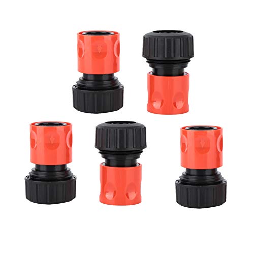 5pcs 3/4 Zoll Schnellanschlussschlauchanschluss Wasserrohradapter Haltbares ABS Schwarz Orange für Hausgarten Verwenden Sie einfache Installation hoher Zuverlässigkeit Langer von Ldafava