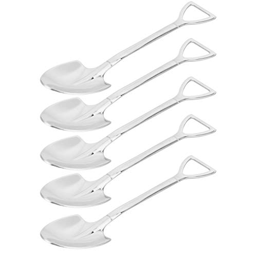 5pcs Dessert Kaffeelöffel 304 Edelstahl -Eisdessert -Kuchenlöffel Set (Punktlöffel) von Ldafava