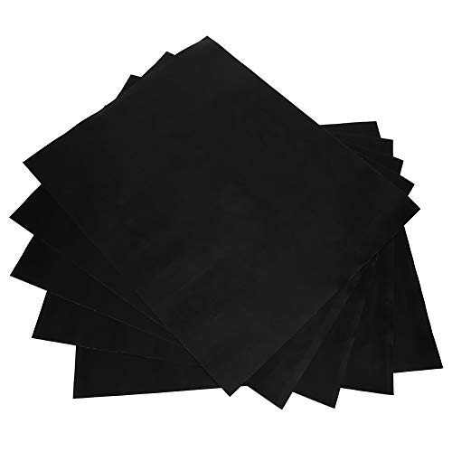 5pcs Non ‑ Stickgrillmatte Hochtemperaturwiderstand wiederverwendbares BBQ -Backmatten für Barbecue -Zubehör (Schwarz) von Ldafava