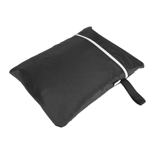 BBQ -Abdeckung im Freien wasserdichte Grillschützer im Außenbereich mit eingebautem Seil für Gartenterrassen schwarzer Polyester 31.5x25.98x39.37in 57.09x24.02x46.06in (145x61x117cm) von Ldafava