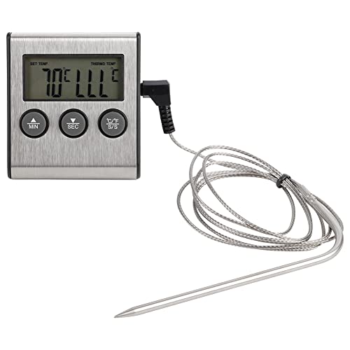 BBQ Thermometer Fleisch Futterkochsonde Thermometer Digitales Lebensmittel Thermometer mit Timer -Temperaturmesswerkzeug zum Backen von Barbecue Kochhausküche Verwenden Sie von Ldafava