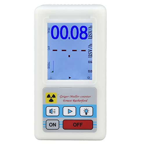 BR6 Geiger Counter hohe Empfindlichkeit Tragbarer Kernstrahlungsdetektor für Röntgentests und radioaktive Überwachung mit digitalem Display ABS -Material 169G von Ldafava