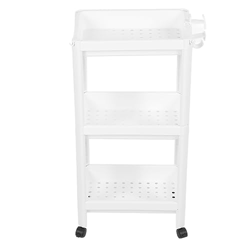 Badezimmerturm Regal Plastik freistehender Lagerregal Organizer Multifunktionales Regal für Wohnzimmer Schlafzimmer Küche Weiß weiß (2 Tier) (3 Tier) (4 Schichten) (2 Schichten (mit Rädern)) (3 von Ldafava