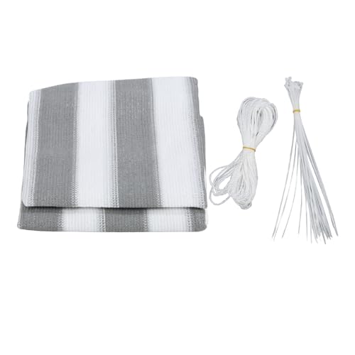 Balkon Privatsphäre Bildschirm Zaun Abdeckung Hochleistungsschwere HDPE UV -Schutznetz Windschutzscheibe für Deck Terrasse Hinterhof Outdoor -Pool 0,9 x 5 m (Schwarz) (Hellgrau) (Dunkelgrau) (Grau von Ldafava