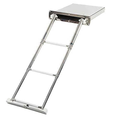 Boot faltbar 3 Stufen Leiter Verstellbarer 316 Edelstahl Teleskop versteckte Box Heckhalterte Leiter Boot faltbar 3 Stufen Leiter Verstellbarer 316 Edelstahl Teleskop versteckte Box Heckhalterte Leiter von Ldafava