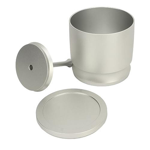 Dosierungsringe Press Aluminiumlegierung Kaffee Pulver Picker Anti Flying Kaffee Dosierung Tasse für Baristas Professionelle Kaffeezubehör 58 mm (Silber 58 mm) von Ldafava