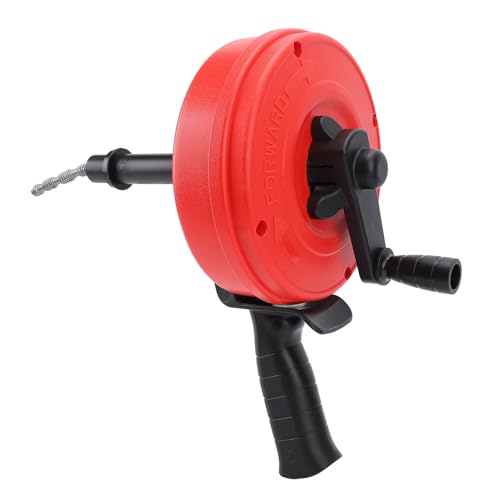 Drain Auger Clog Remover 65 Manganstahl hohe Härte Doppelte Modi Flexible Klempnerschlange für Toilettenküche Badezimmer Badewanne Abwasserrohrreinigungswerkzeug (7,5 m Frühling) von Ldafava