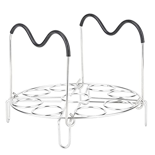 Edelstahl -Eier -Dampfer Rack Premium Dauerhaftes Küchenkochgeschirr mit Griff für kochende Eier im Schnellkochtopf oder Topf 19 cm Durchmesser hält 9 Eiern hält 9 Eier Edelstahl -Eier -Dampfer Rack Premium Dauerhaftes Küchenkochgeschirr mit Griff für kochende Eier im Schnellkochtopf oder Topf 19 cm Durchmesser hält 9 Eiern hält 9 Eier von Ldafava