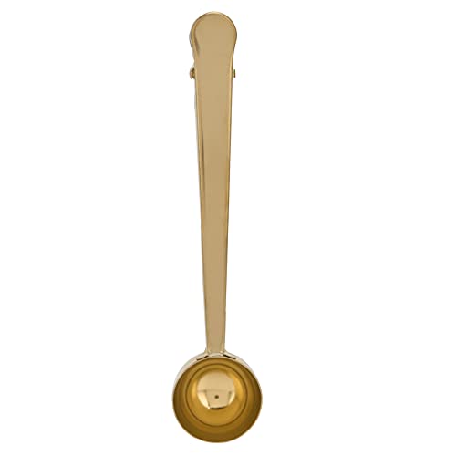 Edelstahl -Kaffee -Clip -Löffel Multifunktioneller Milchpulver Messlöffel für Zuhause (Gold) von Ldafava