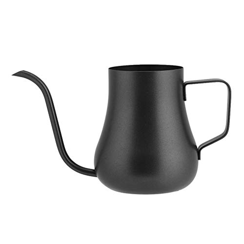 Edelstahl -Kaffeekanne Schwule Kessel Schwarze 280 ml Premium Tropfkaffeemaschine mit langem Ausguss für präzise gießen es für Kaffeeliebhaber von Ldafava