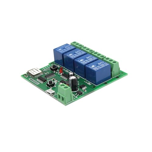 Ewelink Smart Fernbedienungssteuerung Wireless Switch Universal Modul 4CH DC 5V 12V 32V WiFi -Switch mit Shell Timer Phone App Fernbedienungssteuerung kompatibel mit Alexa Home (1pcs) von Ldafava