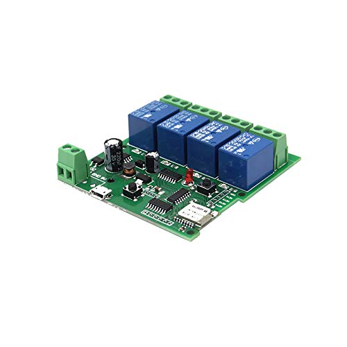 Ewelink Smart Fernbedienungssteuerung Wireless Switch Universal Modul 4CH DC 5V 12V 32V WiFi -Switch mit Shell Timer Phone App Fernbedienungssteuerung kompatibel mit Alexa Home (1pcs mit Shell) von Ldafava