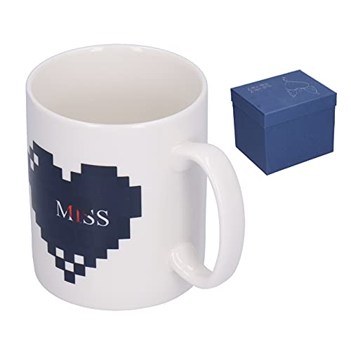 Farbwechsel -Masse Originalität Liebesmuster Keramik Kaffee Tasse Milch Tasse für Heimbüro von Ldafava