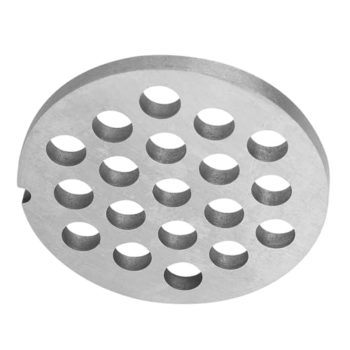 Fleischschleifer Brecher Mincer Plattenscheibenmesser Premium Kohlenstoffstahl scharfe Klingen langlebig umweltfreundlich für Heimküche Metzger Silber 2,5 x 2,5 x 0,2 Zoll (Kleines runde Loch 8mm) von Ldafava