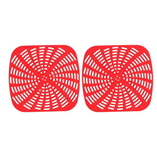 Fritteusen-Einlage aus Silikon, wiederverwendbar, kratzfest, antihaftbeschichtet, Kochmatte für Foodi AG301 Heißluftfritteuse, 2er-Set (Rot) von Ldafava