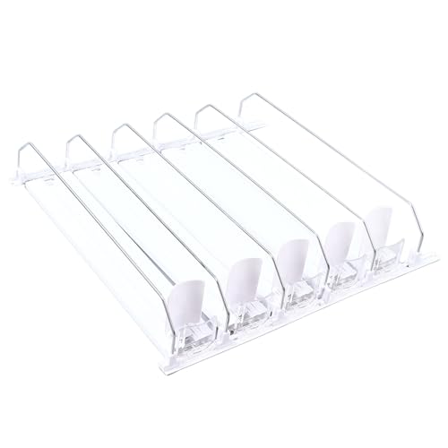 Getränk Organizer Federbelastung einstellbarer Druckstab Schlitten Schiene Soda Dose Spender für Biergetränke Kühlschrank Pantry Garage Abs Plastik 38 cm 5 Pack (Weiß) von Ldafava
